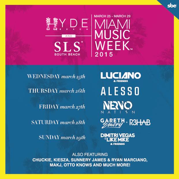 HYDE BEACH X SLS MIAMI – MMW 2015 Lineup