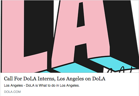 DoLA is looking for a few GOOD interns.