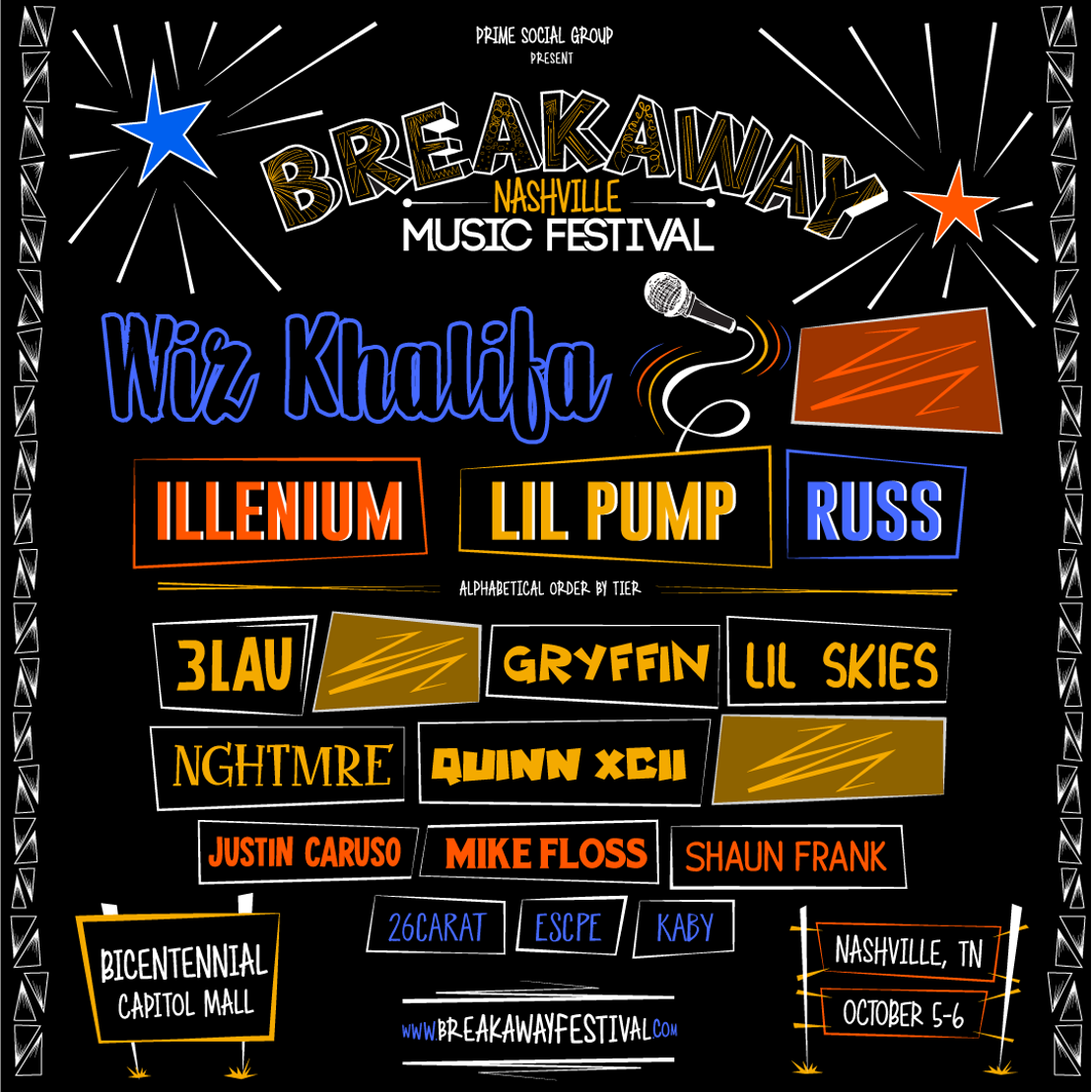 Breakaway Nashville Phase One Stacked Lineup Is Officially Released